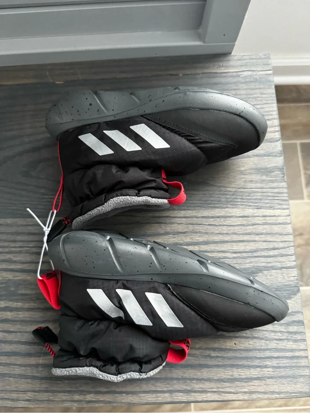 Child size 10 Adidas Mono Fit fleece-lined boots